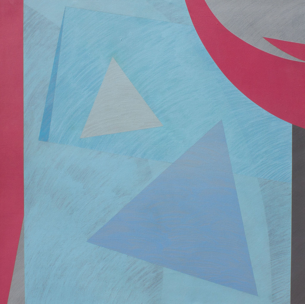 Walter Stomps 1979 “Gray Triangle” Abstract Acrylic on Canvas Painting