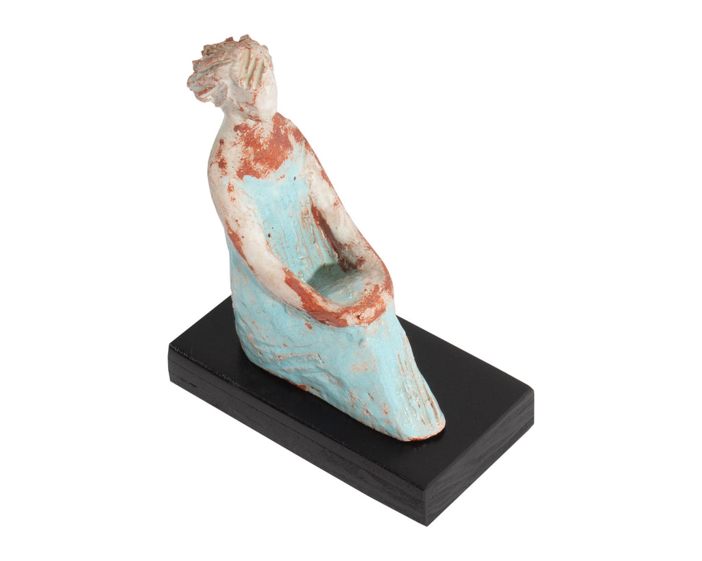 Abstract Signed Studio Pottery Sculpture of a Woman