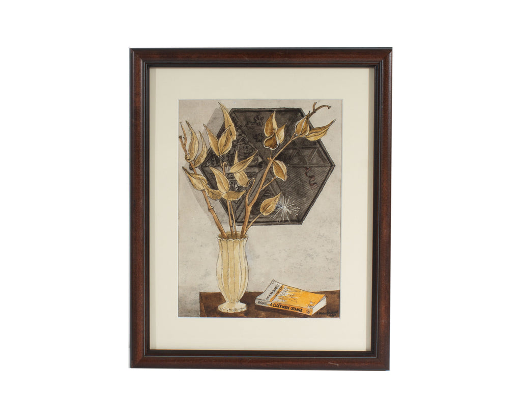 James Spencer Russell Signed 1990 Watercolor Still Life Painting