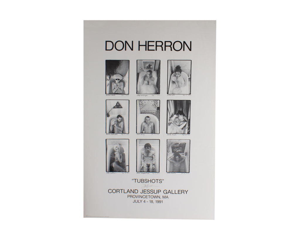 Don Herron 1991 Signed “Tubshots” Exhibition Poster