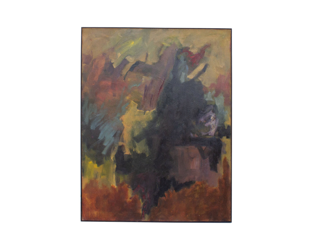 Steve Redman Signed 1965 Oil on Canvas Abstract Painting