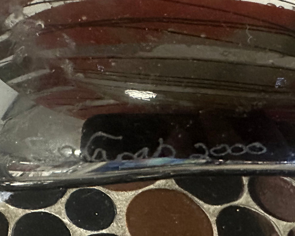 Art Glass Signed 2000 Centerpiece Bowl
