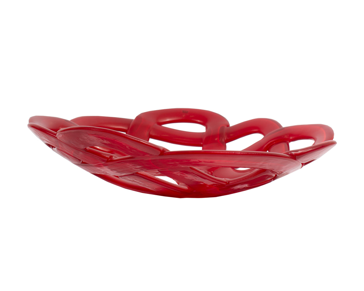 Anna Ehrner Kosta Boda Red Glass Basket Bowl – Sheafer + King Modern