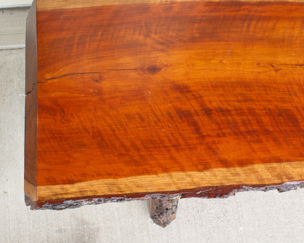 Live Edge Wooden Waterfall Bench