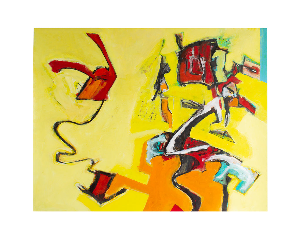James L. Bruch Abstract Acrylic on Paper Painting