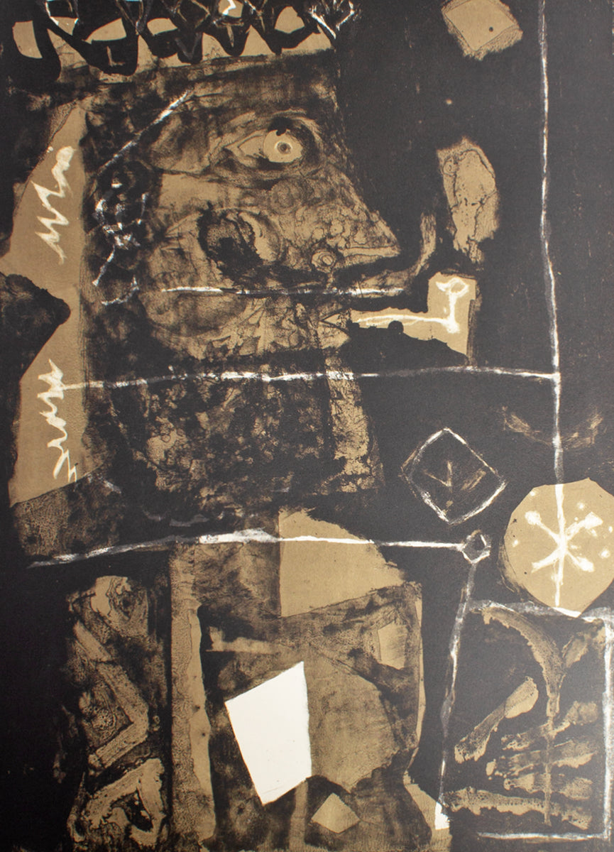 Antoni Clave、ROI AVEC PIPE、海外版超希少レゾネ Antoni Clavé 1958 “Roi a la Pipe” Abstract Lithograph – Sheafer +