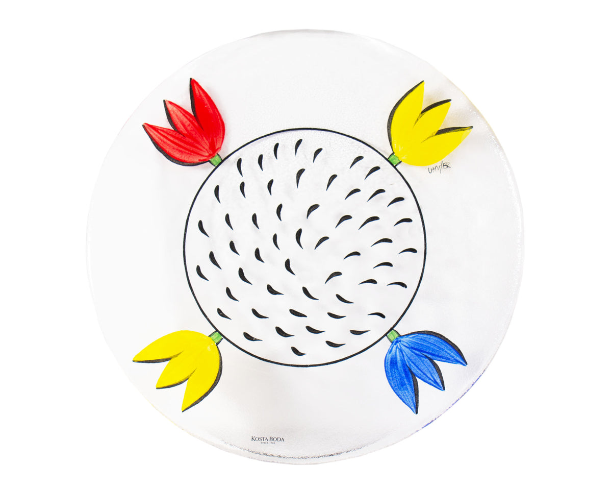 食器 Ulrica Hydman Vallien COSTA CODA plate Ulrica Hydman Kosta Boda “Tulipa” Glass Plate – Sheafer + King Modern