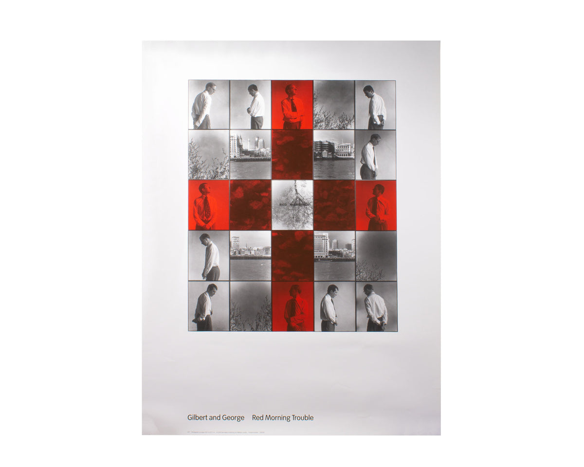 Gilbert and George 2000 “Red Morning Trouble” Tate Modern Poster
