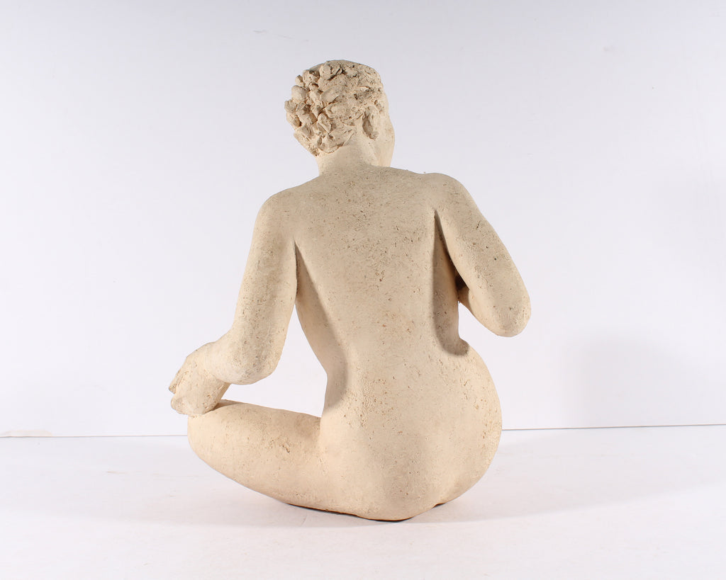 Henri Albert Lagriffoul Signed Clay Sculpture of a Nude Woman