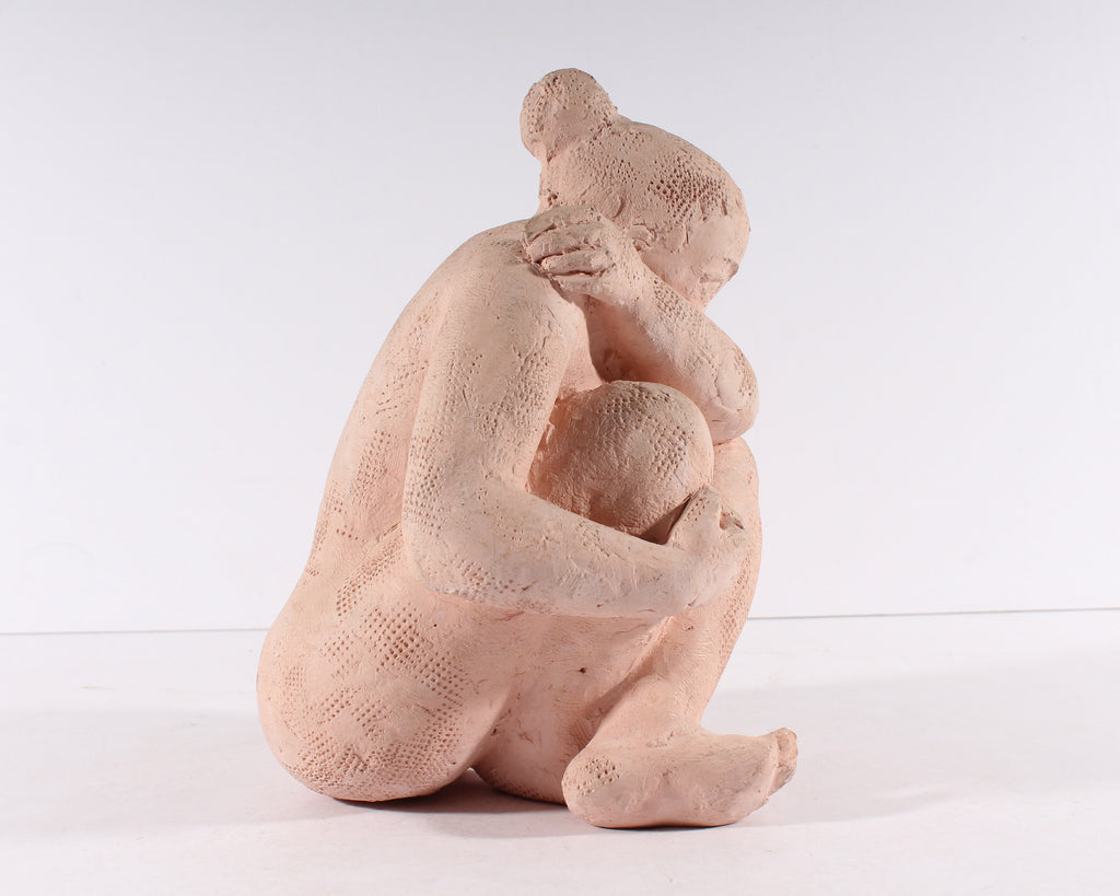 Antonuicci Voltigerio Volti Signed Clay Sculpture of a Nude Woman