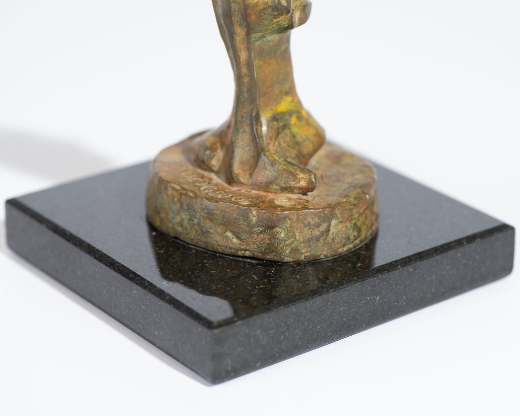 Nahum Tschacbasov Signed Bronze Abstract Bust Sculpture
