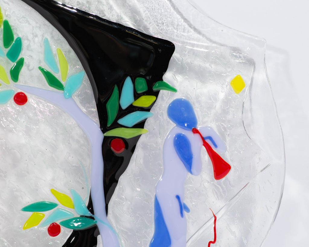 Fused Glass Charger After Henri Matisse’s “La Danse”