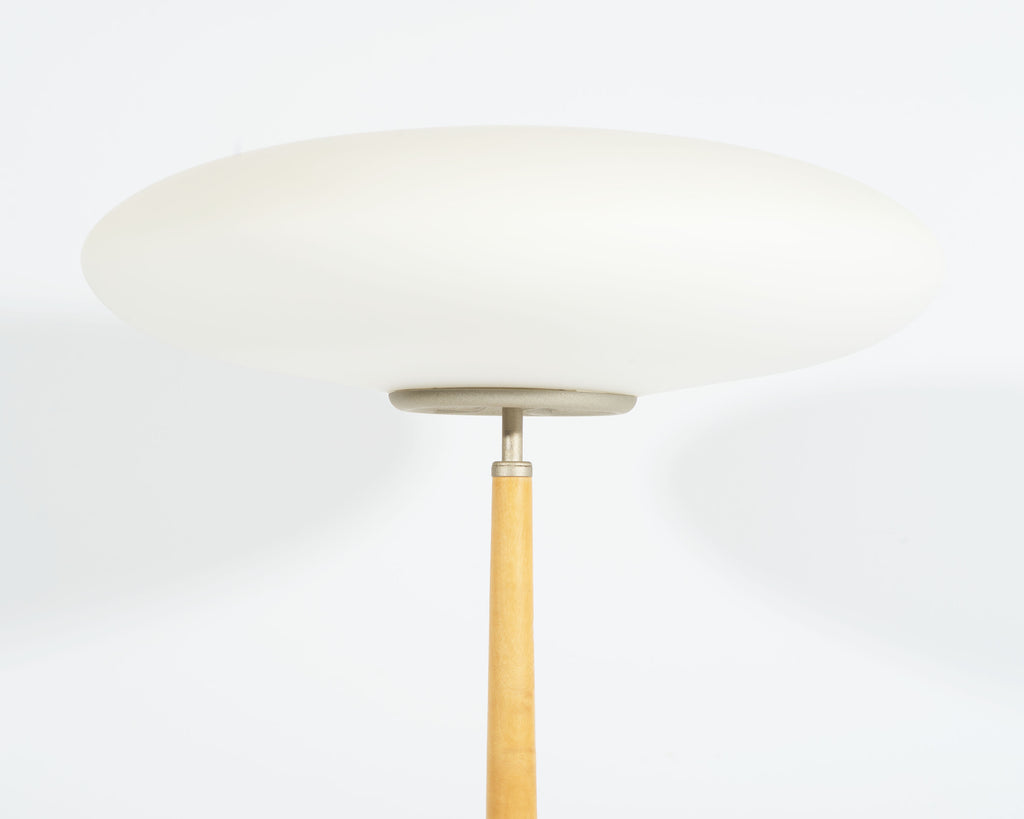 Matteo Thun 1990s Arteluce “Pao T2” Beech and Glass Lamp