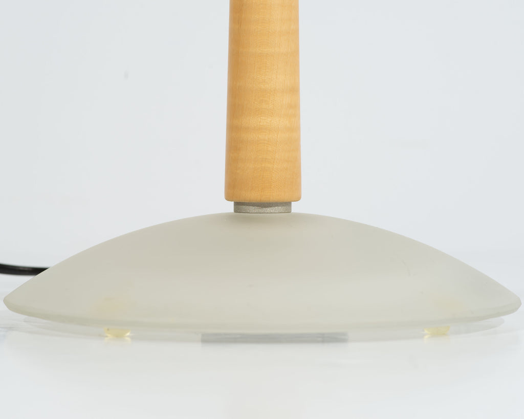 Matteo Thun 1990s Arteluce “Pao T2” Beech and Glass Lamp