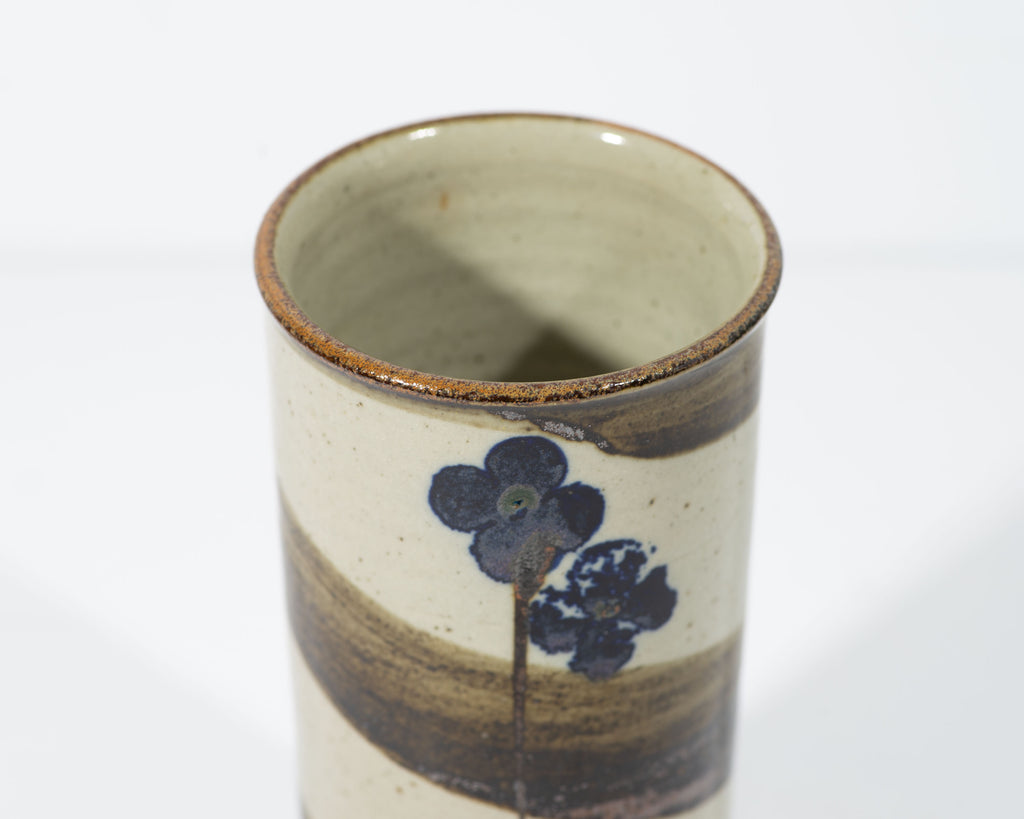 Carl Harry Stålhane Designhuset Ceramic Vase with Floral Design