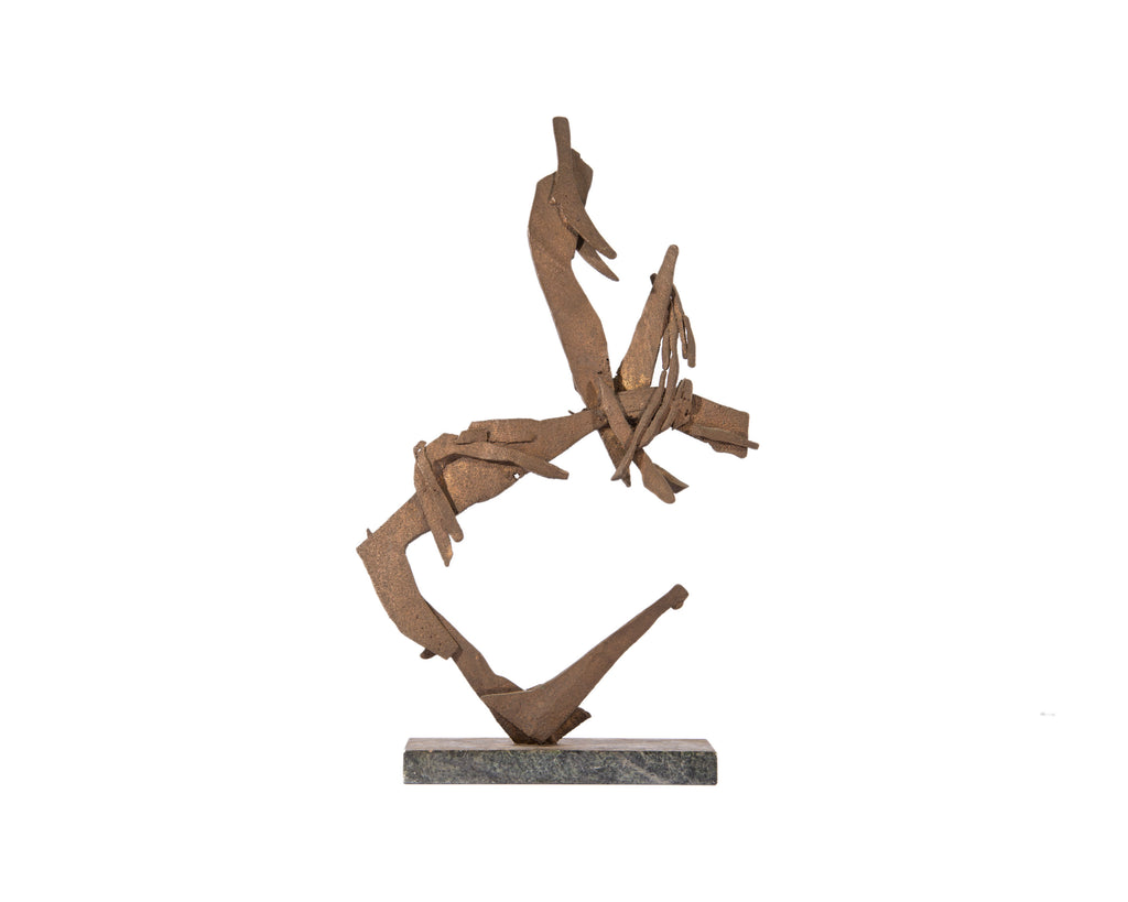 Edith Smilack “Moment of Time” Bronze Brutalist Sculpture