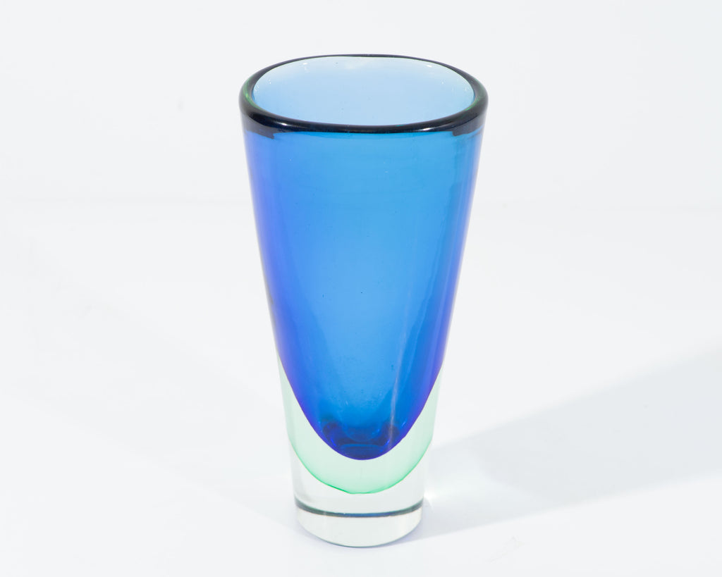Flavio Poli Style Italian Murano Summerso Glass Vase