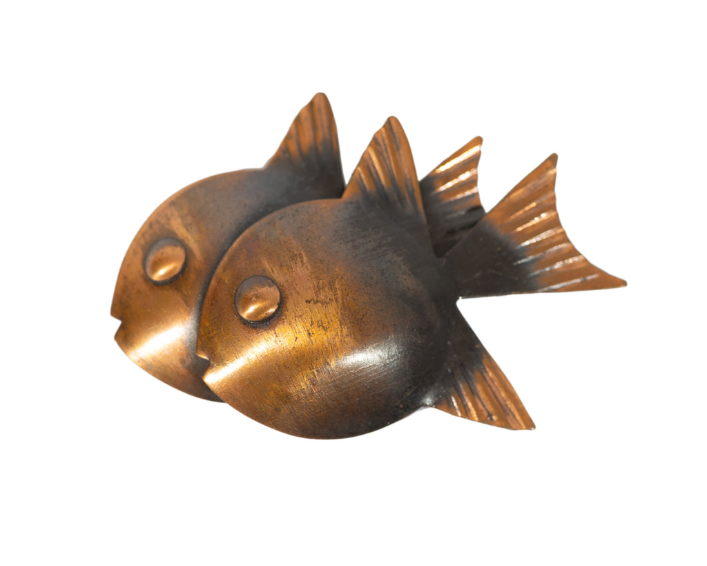 Francisco Rebajes Copper Double Fish Pin
