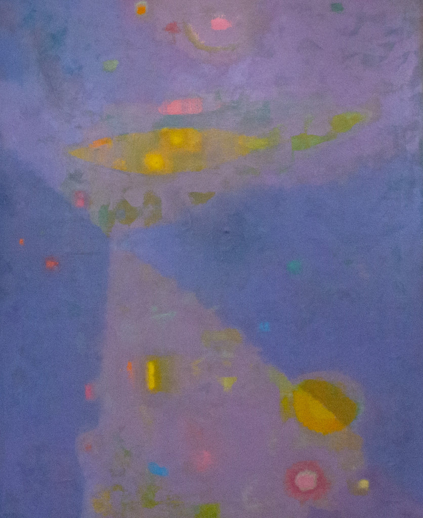 Martin Friedman Signed “Illuminated Night” Abstract Oil on Canvas Painting