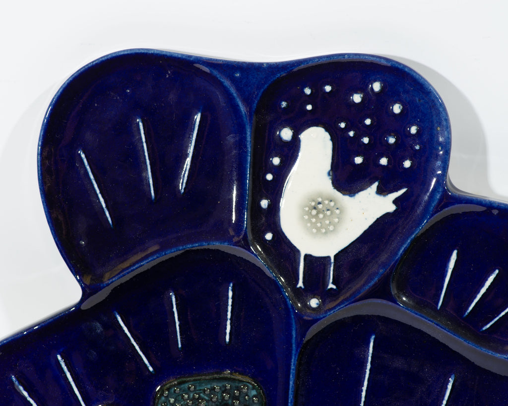 Sylvia Leuchovius 1970s Rörstrand Sweden Ceramic Bird Plaque