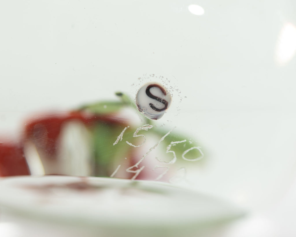 Paul Stankard 1972 Art Glass Red Flower Paperweight