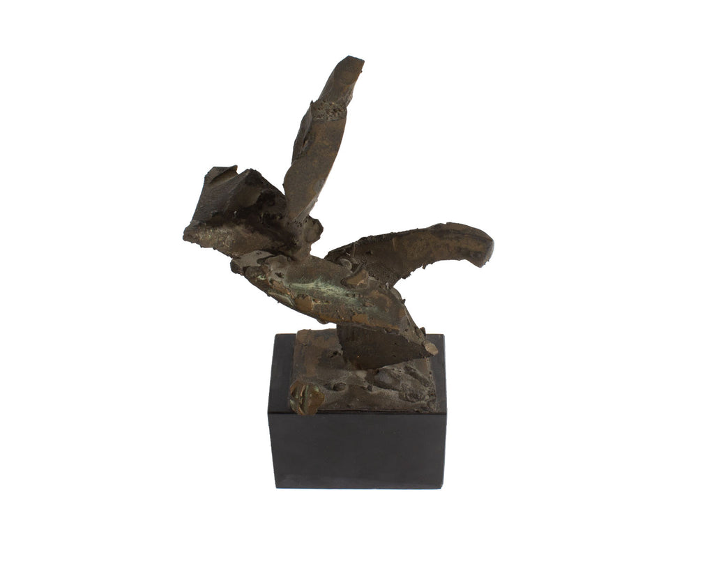Virginio Ferrari Signed Abstract Bronze Sculpture