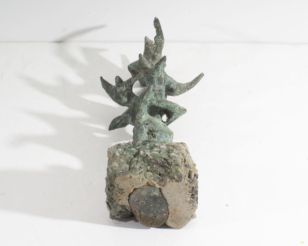 John Clague Abstract Brutalist Bronze Sculpture