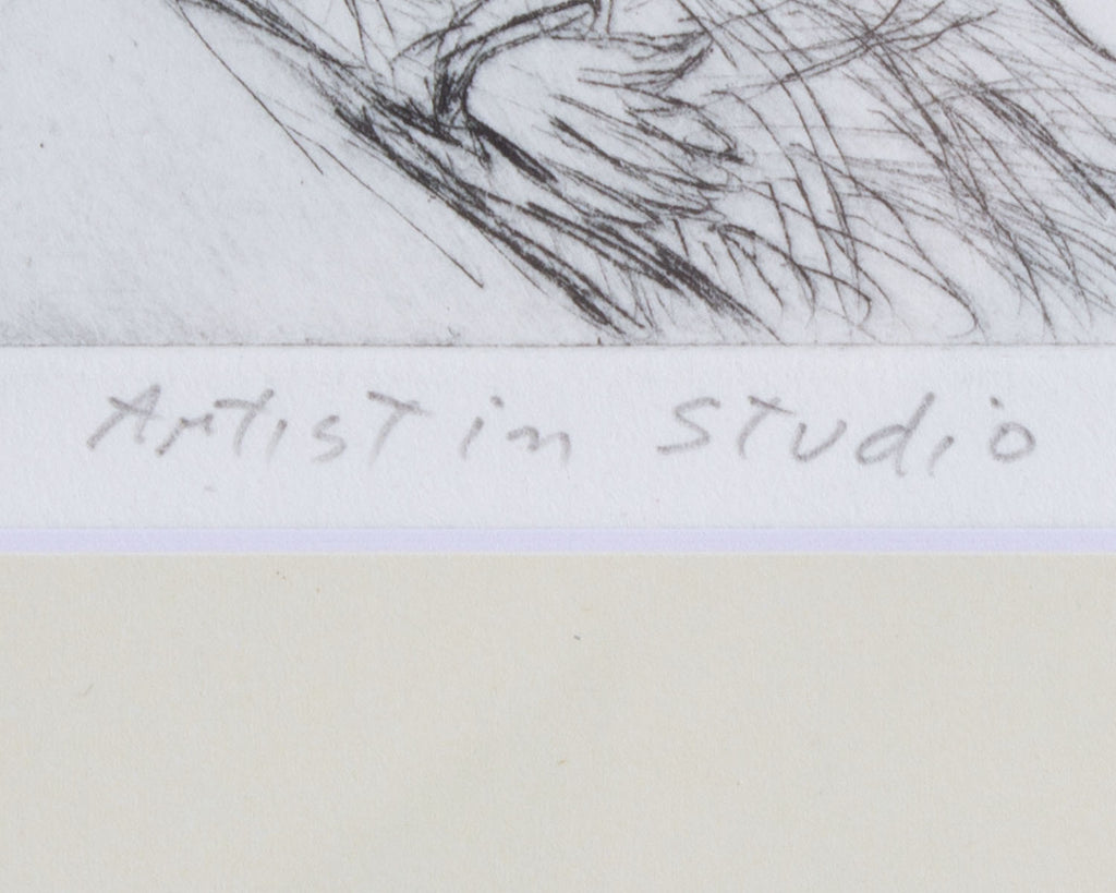 Arnold Shives Signed 1989 “Artist in Studio” Artist’s Proof Intaglio Print