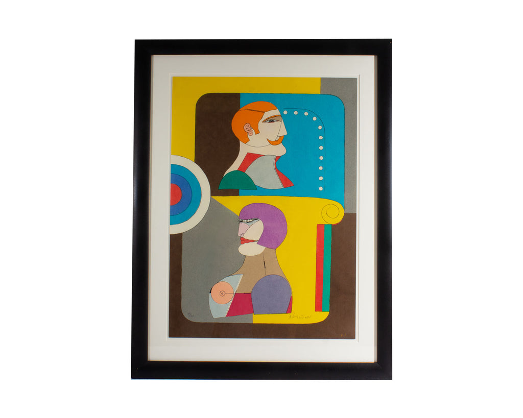 Richard Lindner Signed “Exit” Limited Edition Abstract Lithograph 