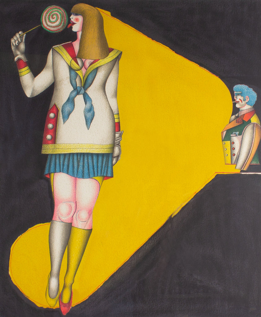 Richard Lindner Signed “Lollipop” Abstract Lithograph