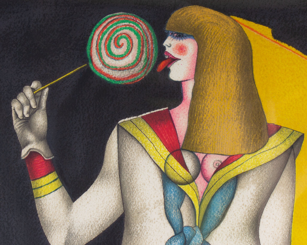 Richard Lindner Signed “Lollipop” Abstract Lithograph
