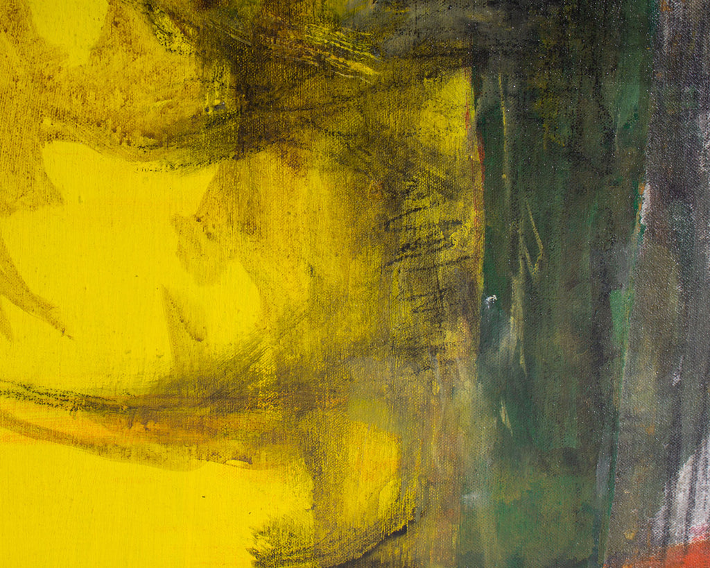 Marcy Brower Signed 2005 “Green Line” Acrylic on Canvas Painting