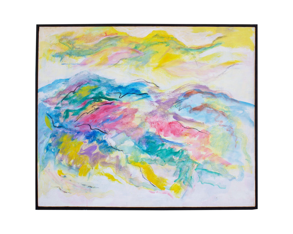 Rosemary Burkholder Acrylic on Canvas Abstract Landscape Painting