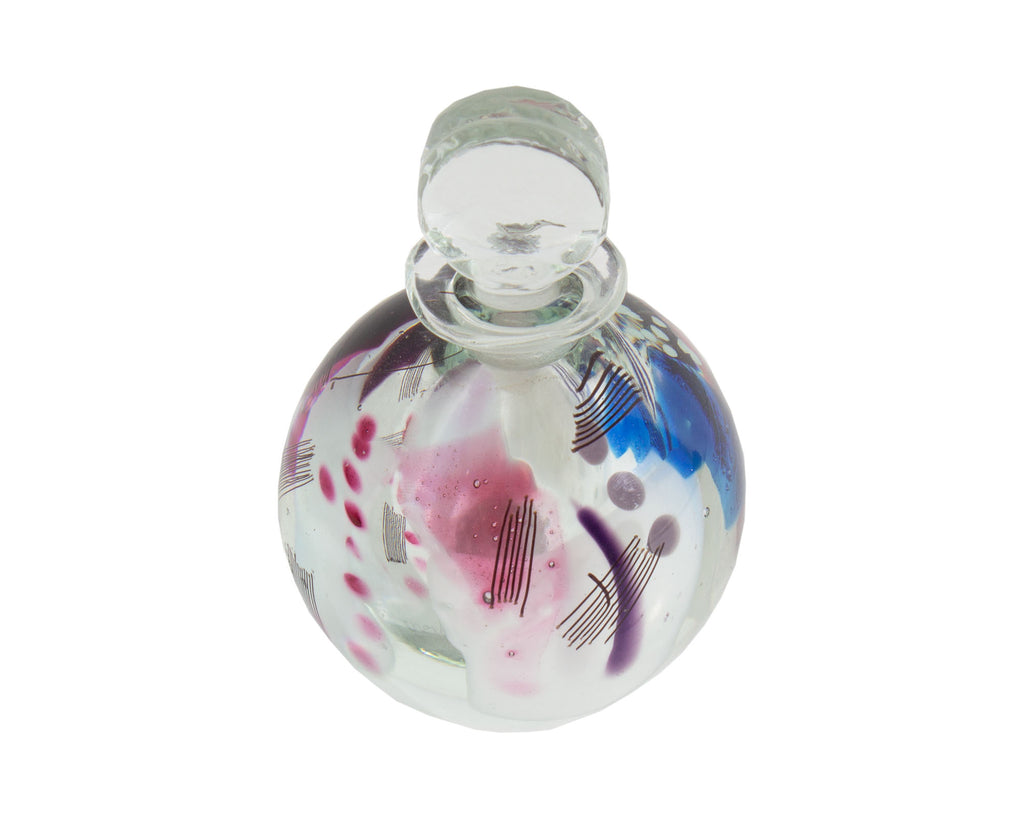 Ione Thorkelsson Signed 1990 Art Glass Perfume Bottle