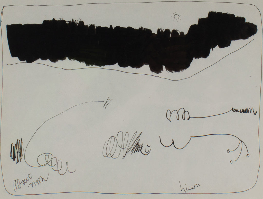 Harry Hilson Signed “About Noon” Abstract Ink Drawing