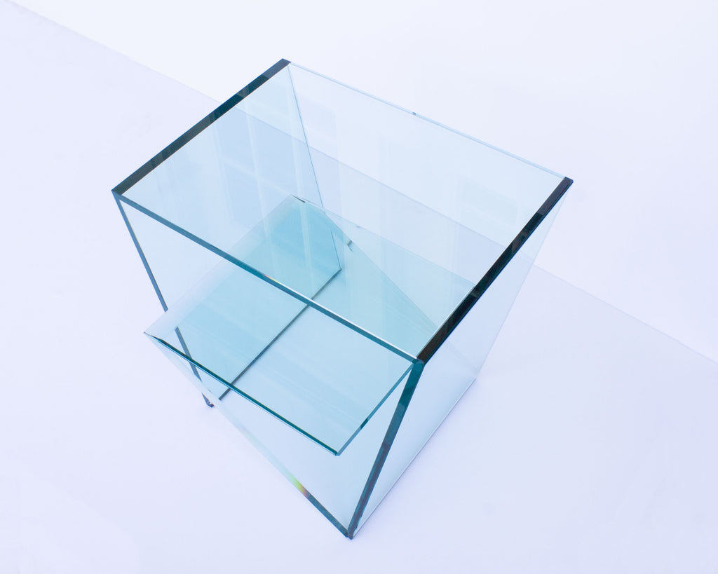 Tonelli Zen Italian Postmodern Glass Side Table