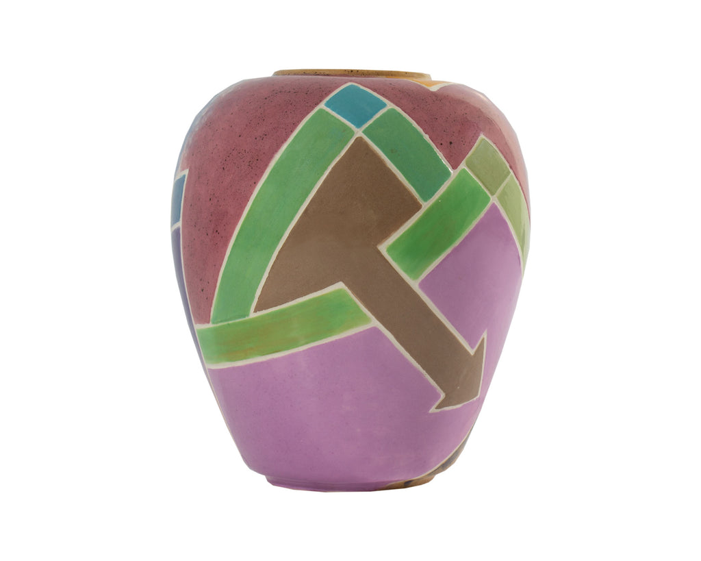 Doris Vlasek Hails Signed 1988 Postmodern Ceramic Vase