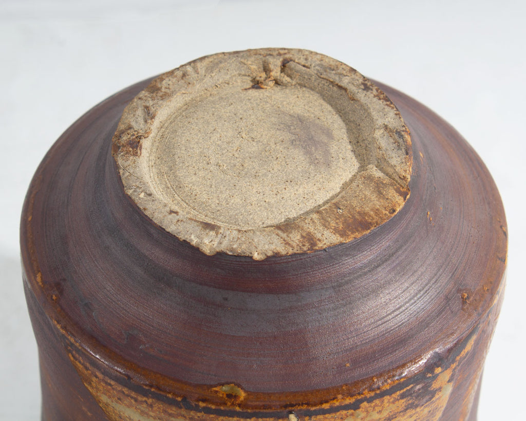 Signed Mid-Century Studio Pottery Lidded Vessel