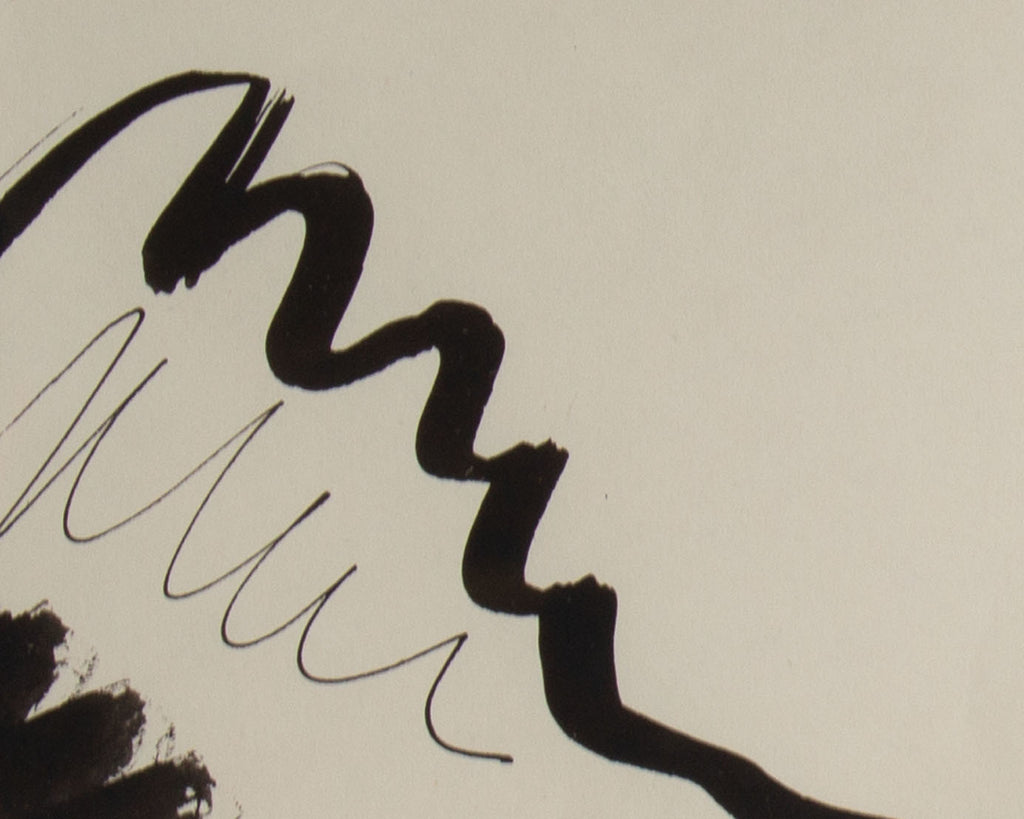 Harry Hilson Signed 1960 Abstract Ink Landscape Painting