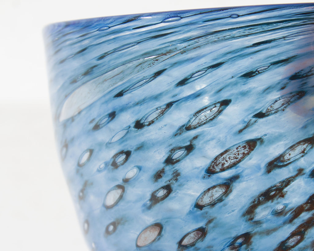 Bertil Vallien Boda Blue Glass Bowl