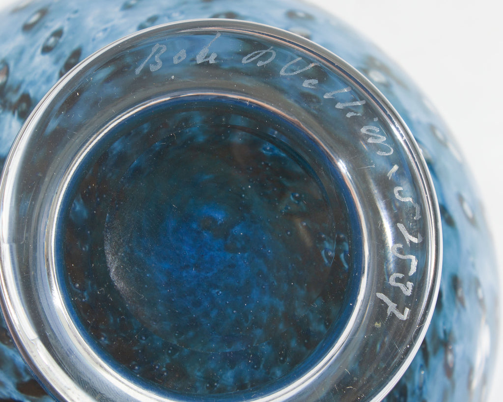 Bertil Vallien Boda Blue Glass Bowl