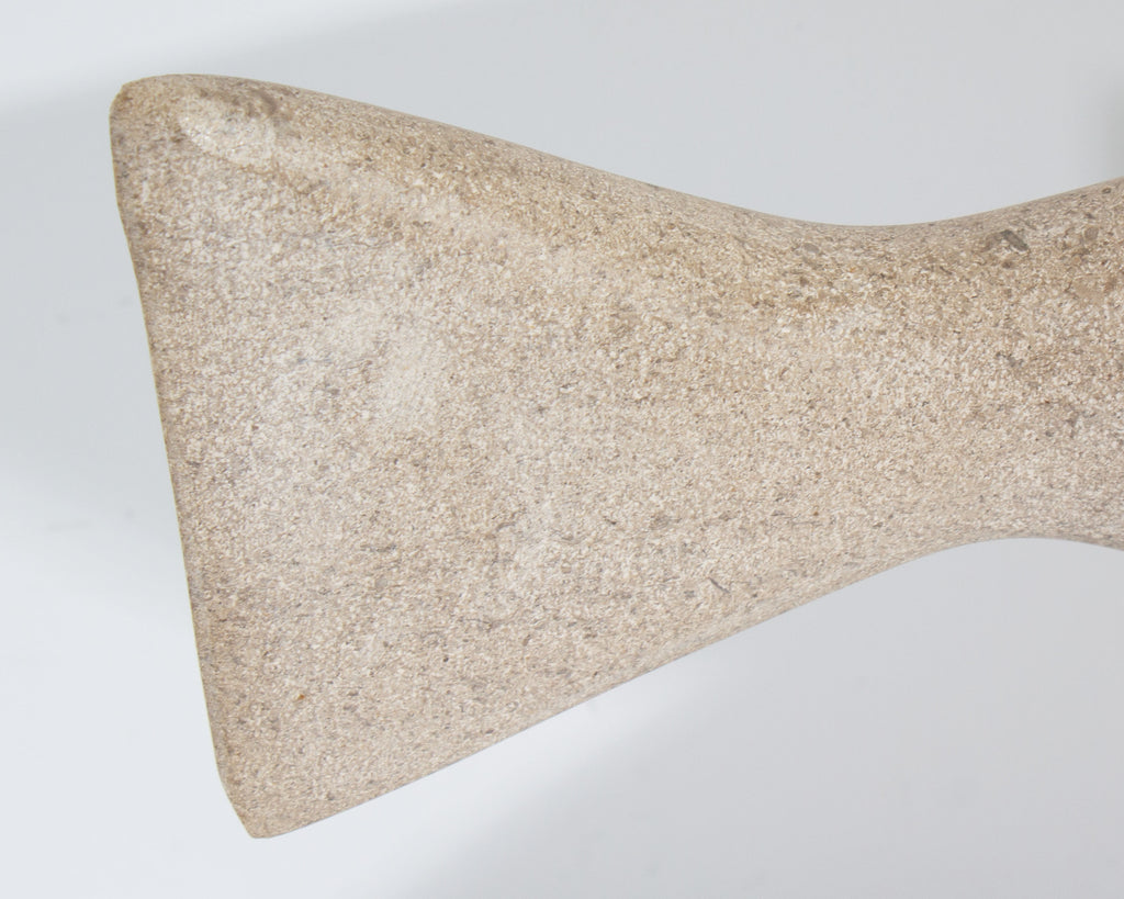 Charles R. Schiefer Abstract Limestone Fish Sculpture