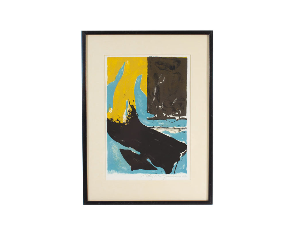 Adja Yunkers Signed 1966 “Summer in Venice I” Abstract Lithograph