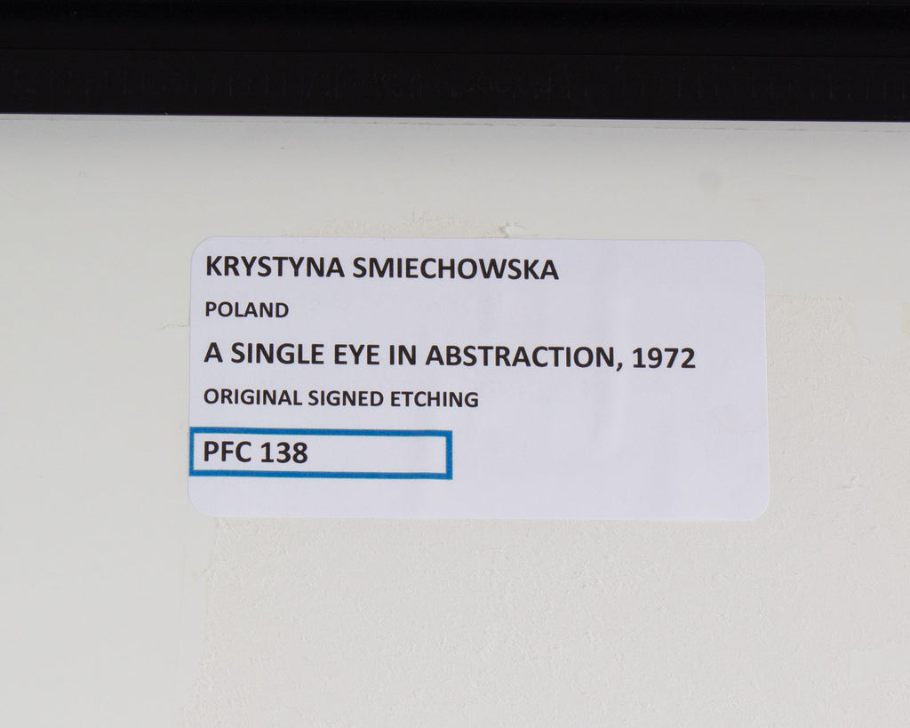 Krystyna Smiechowska Signed 1972 Abstract Surrealist Style Etching