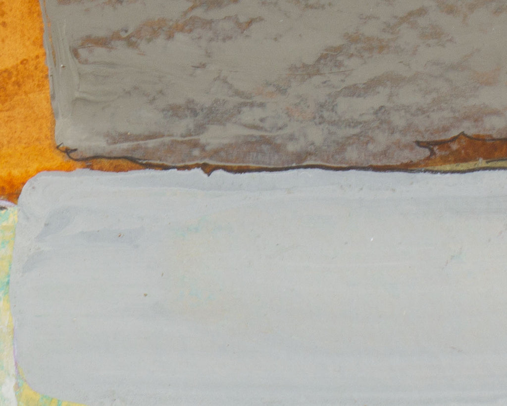 Harry Hilson Signed 1984 Abstract Mixed Media Painting