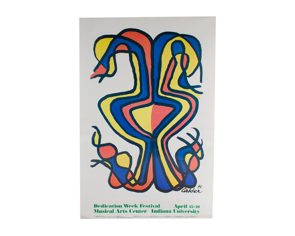 Alexander Calder 1971 Indiana University Musical Arts Center Poster