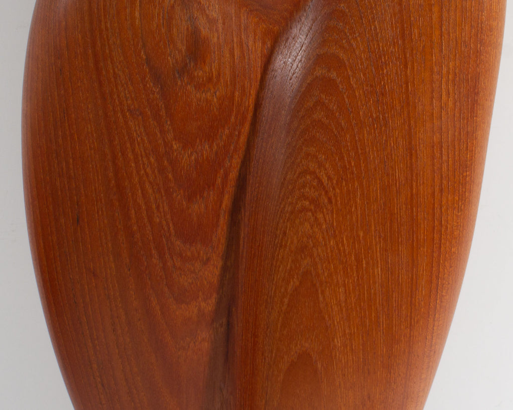 Gert Olsen Signed 1984 Abstract Nude Wood Sculpture