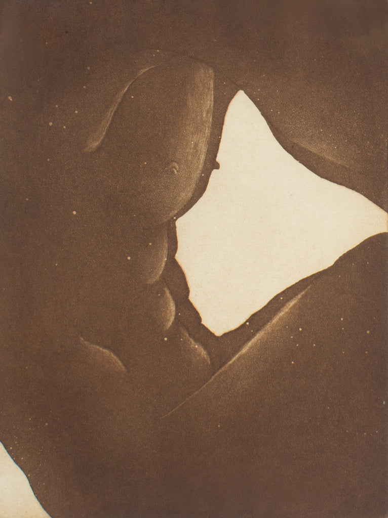 Robert Ray 1970s Aquatint Print of a Nude Figure