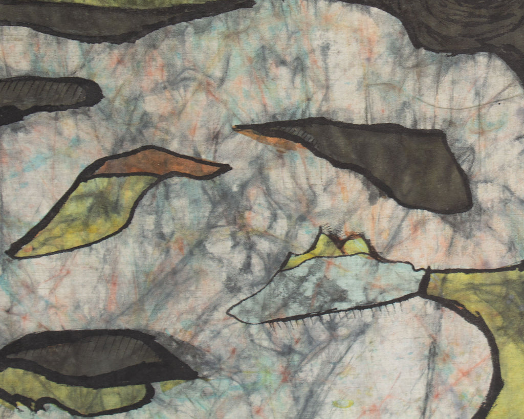 Harry Hilson Signed Abstract Landscape Batik
