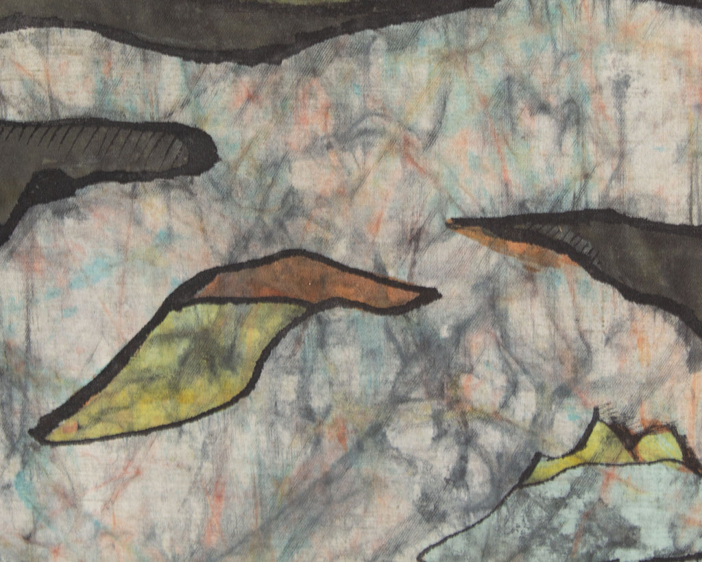 Harry Hilson Signed Abstract Landscape Batik